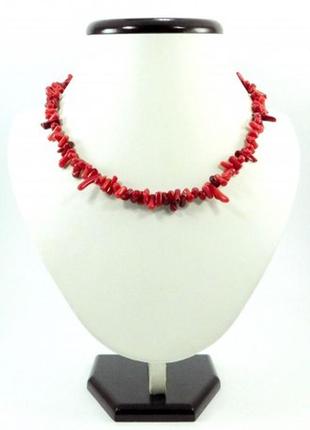 Ожерелье коралл иголочки красный, изысканное ожерелье из натурального камня, украшения из натурального камня