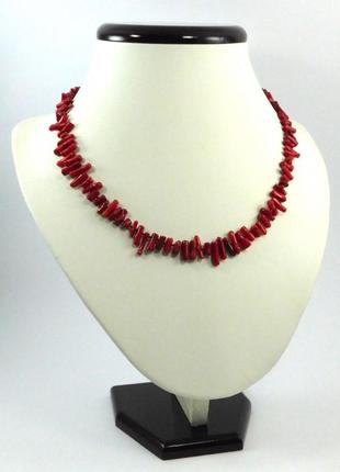 Ожерелье коралл веточки красное, изысканное ожерелье из натурального камня, украшения из натурального камня3 фото