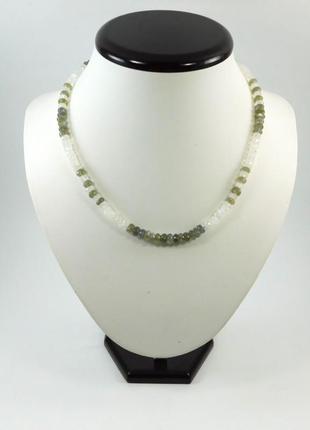 Ожерелье лабрадор + адуляр (лунный камень) (индия) изысканное ожерелье из натурального камня красивые украшени