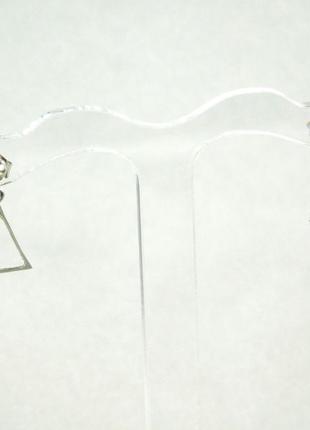 Серьги "треугольник" 10х8 мм, изысканные серьги из натурального камня, красивые украшения2 фото