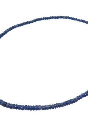 Ожерелье сапфир индия рондель, ожерелье из натурального камня, красивые украшения