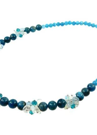 Эксклюзивное ожерелье "морские волны", изысканное ожерелье из натурального камня красивые украшения