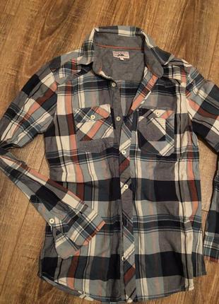 Мужская отличная рубашка в клетку