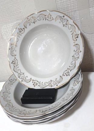 Винтажная глубокая фарфоровая тарелка корстень1 фото