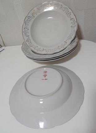 Винтажная глубокая фарфоровая тарелка корстень4 фото