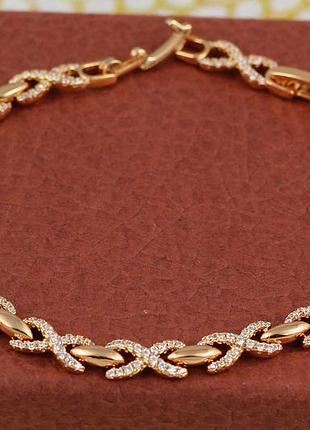 Браслет xuping jewelry кельтський візерунок 17,5 см 7 мм золотистий