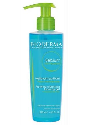 Гель для вмивання  bioderma sebium gel 200 мл