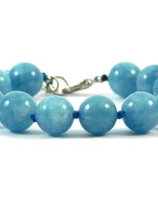 Ексклюзивний браслет аквамарин вишуканий браслет з натурального каменю, красиві прикраси
