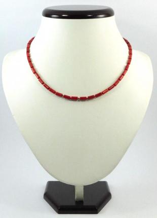 Ожерелье коралл трубочки красные, изысканное ожерелье из натурального камня, украшения из натурального камня