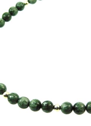 Эксклюзивное ожерелье серафинит + флюорит, изысканное ожерелье из натурального камня, красивые украшени2 фото
