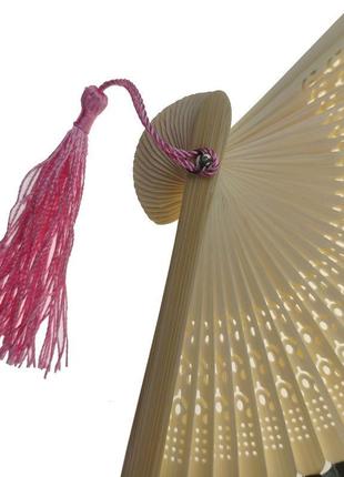 Веер деревянный "сакура" розовый 21х37 см (c2542)3 фото