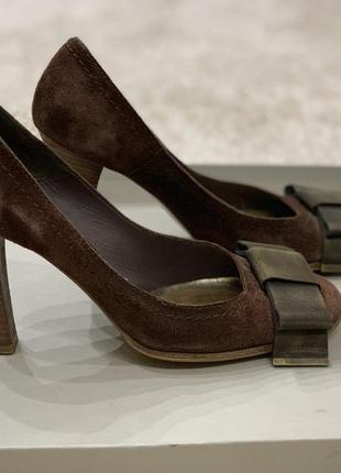 Замшевые туфли mauro grifoni полностью натуральные 36 размер3 фото