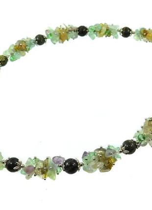 Эксклюзивное ожерелье "зеленый оазис", г. изысканное ожерелье из натурального камня, красивые украшения