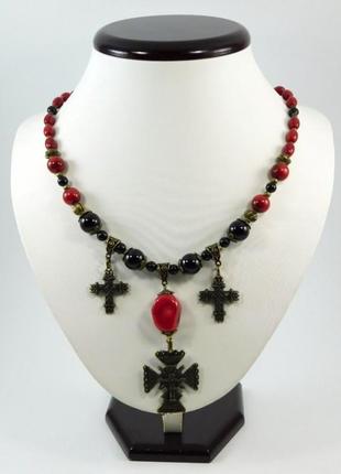Эксклюзивное ожерелье "мария", изысканное ожерелье из натурального камня, красное ожерелье
