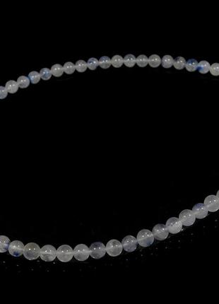 Ожерелье дюмортьерит 6 мм + серебро, ожерелье из натурального камня, красивые украшения