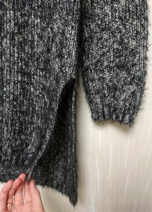 Туника удлиненный свитер травка с разрезами2 фото