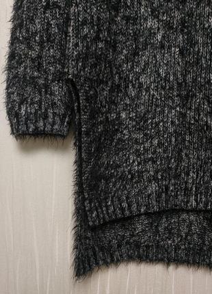 Туника удлиненный свитер травка с разрезами8 фото