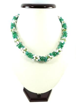 Эксклюзивное ожерелье "цвет весны", изысканное ожерелье из натурального камня, красивые украшения
