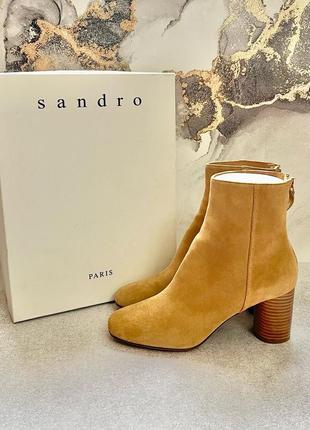 Замшевые ботинки 295€ sandro paris 39р. оригинал