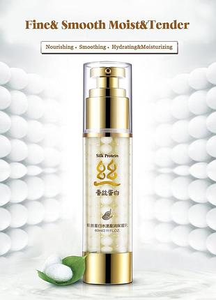 Молочко для лица с протеином шелка увлажняющее bioaqua silk protein essence milk (60мл)3 фото