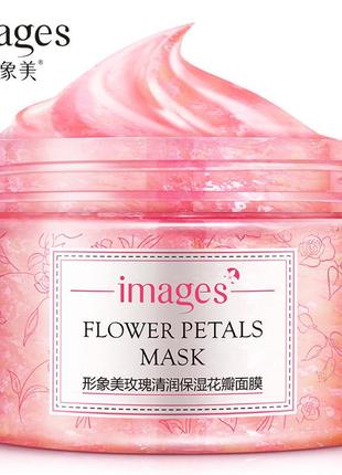 Маска для лица гелевая с лепестками роз images flower petals mask rose (120г)