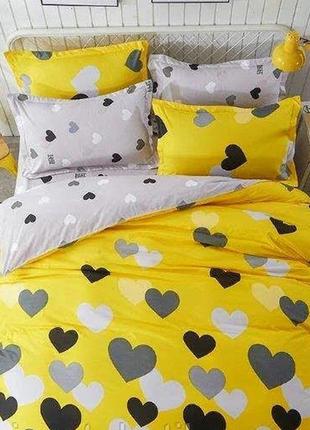 Комплект постельного белья с сердечками в полуторном размере
