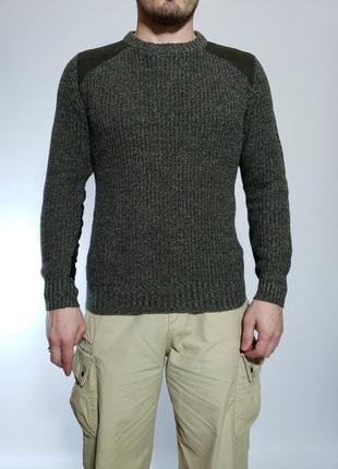 Размер s mens h m с длинным рукавом свитер круглый хаки