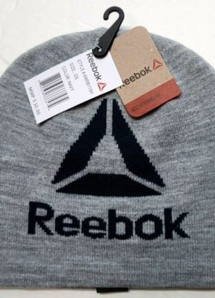 Чоловіча шапка-біні з двостороннім логотипом reebok2 фото