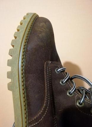 Жіночі чоботи сапоги ботинки чоловічі тимберленд грубі коричневі remain натуральна шкіра розмір 394 фото