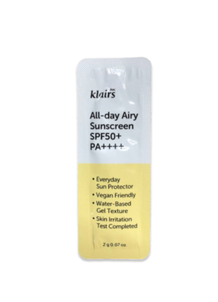 Легкий сонцезахисний крем dear klairs all-day airy sunscreen spf50++++