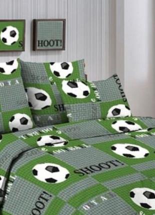 Детский набор постельного белья для мальчика с рисунком футбол1 фото