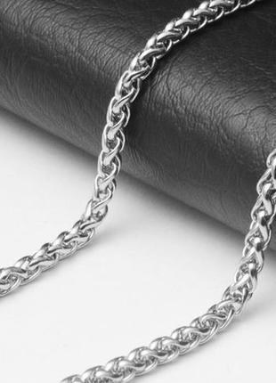 Ланцюжок із неіржавкої сталі плетіння колосок 4 мм 60 см