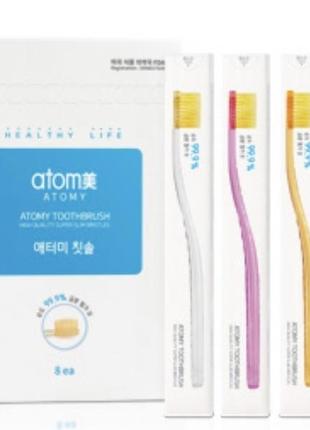 Антибактеріальна зубна щітка від atomy з іонами золота. південна корея .
