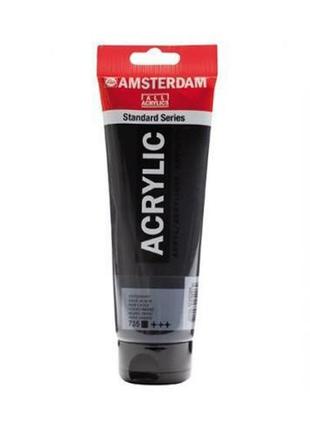 Краска акриловая amsterdam, (735) оксидный черный, 250 мл, royal talens~#~фарба акрилова amsterdam, (735) окис