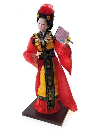 Лялька китаянка з віялом порцеляновий (33,5х13,5х13,5 см) f