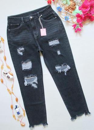 Шикарные плотные джинсы мом с рваностыми shein 🌺🍒🌺1 фото