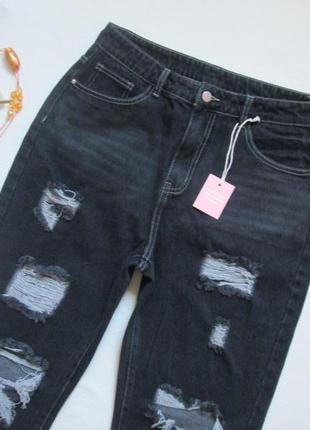 Шикарные плотные джинсы мом с рваностыми shein 🌺🍒🌺2 фото