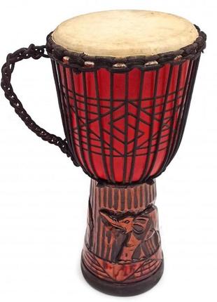 Ручний барабан розписаної джембі дерев’яна шкіряна мембрана