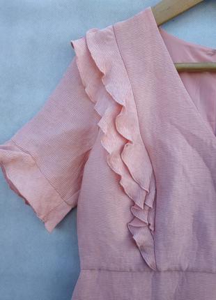 Коктельна віскозна міді сукня в рюші uk146 фото