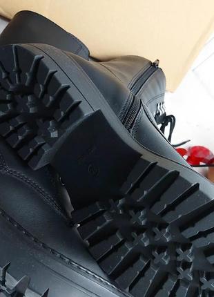 Steve madden оригінал чорні шкіряні високі черевики на шнурівці берці5 фото