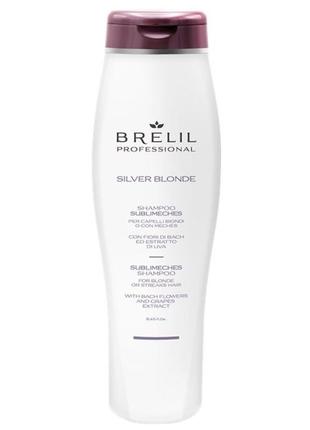 Шампунь для освітленого волосся brelil silver blonde 250 ml