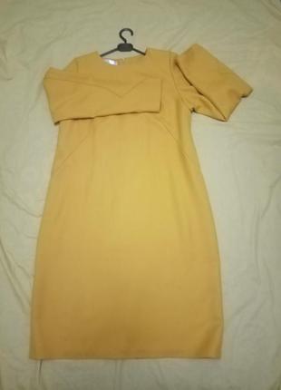Плаття жовто-гірчичного кольору1 фото
