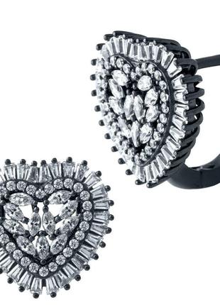 Серебряные серьги komilfo с фианитами (1909232)