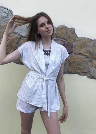 Піжама підліткова на дівчинку з халатом.пондросткова піжама розмірний ряд 140-146;152-158;164-170.склад: софт