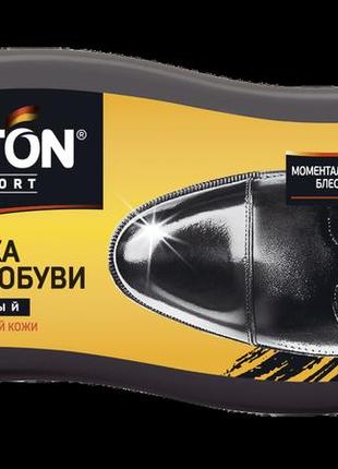 Salton губка волна для обуви из гладкой кожи черная1 фото