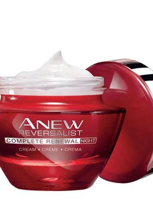 Нічний крем для обличчя оновлення avon anew 35+