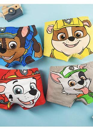 Детские трусики из хлопка щенячий патруль takara tomy 100 см набор 4 штуки