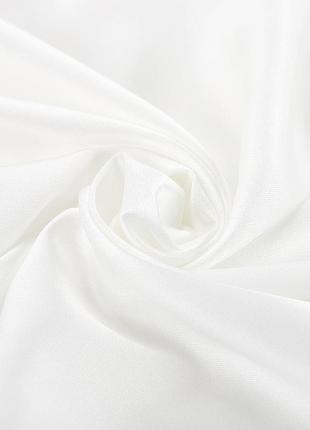 Пижама женская шелковая. комплект атласный тройка с длинным рукавом, шортами и топом. размер s (белый)8 фото