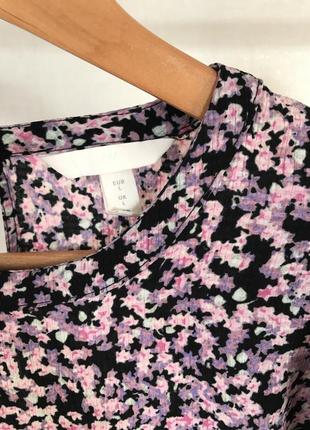 Распродажа! очень красивая лавандовая блуза с пышными рукавами пуфами h&amp;m 💜🍂4 фото
