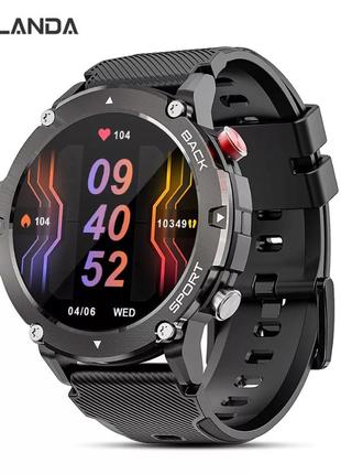 Чоловічий сенсорний розумний смарт годинник smart watch meda045-1 з тонометром, пульсометром. фітнес браслет трекер
